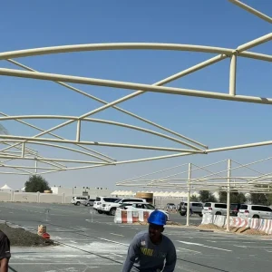 YKM Team Car Park Shade Net Installation